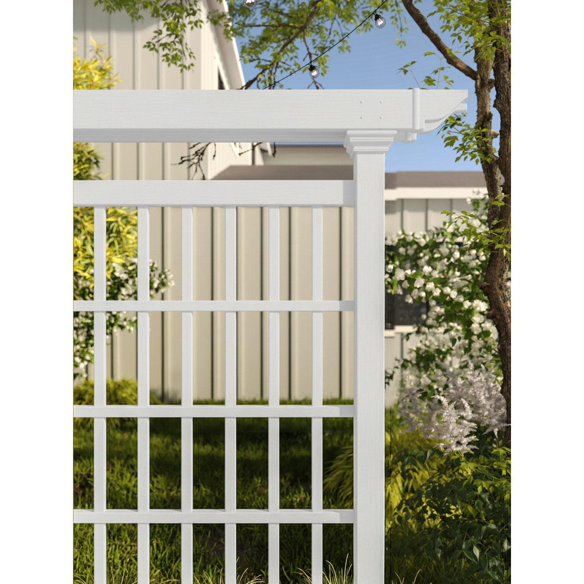 Camden 90'' H x 80'' W Vinyl Lattice Panel Trellis
