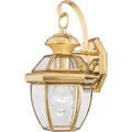 Newbury 1-Light Polished Brass Outdoor Wall Lantern