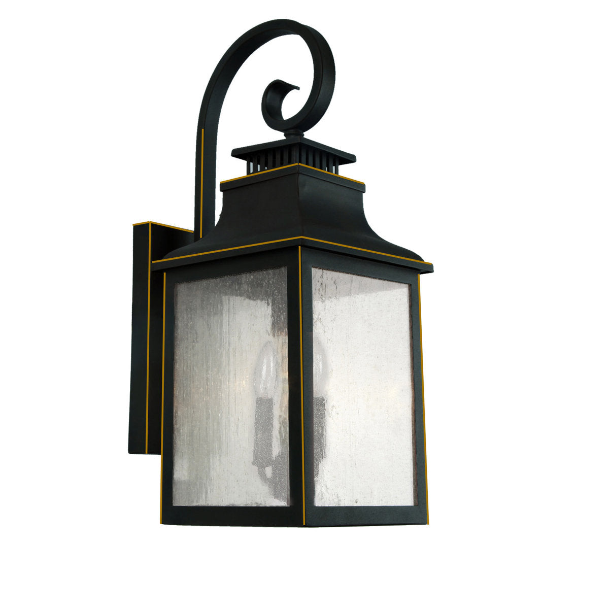 Raedawn Seeded Glass Outdoor Wall Lantern